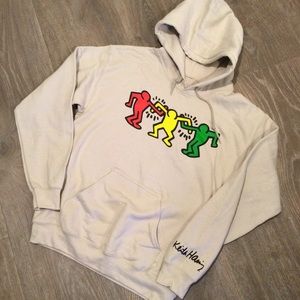 Urban Outfitters Keith Haring tan hoodie adult Small